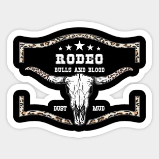 Funny Gift Rodeo Bulls And Blood Dust Mud Gifts Men Sticker